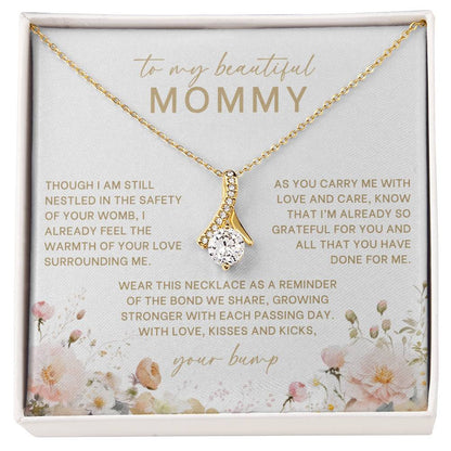 Blush Floral From The Bump Mom Necklace