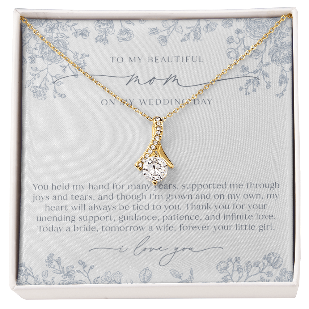 Mother of the Bride Necklace | Dusty Blue Chinoiserie Floral