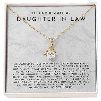 To Our Daughter In Law Wedding Gift
