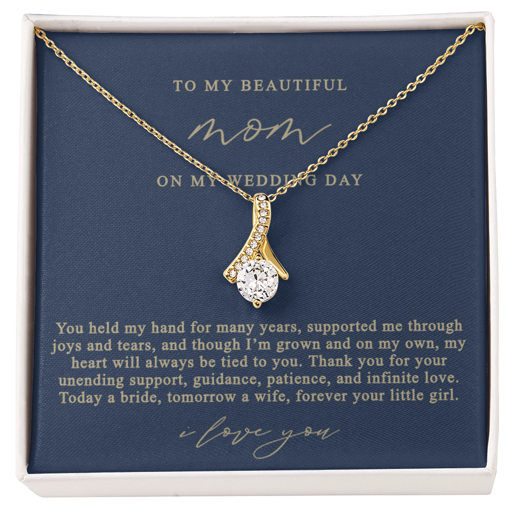 Mother of the Bride Necklace | Mom Navy and Gold