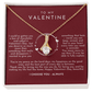 To My Valentine Necklace | Red Hearts