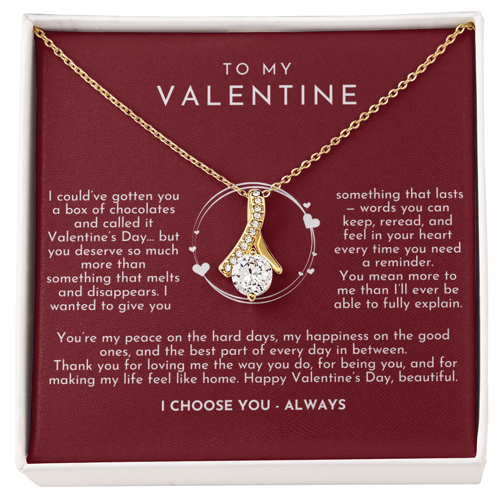 To My Valentine Necklace | Red Hearts