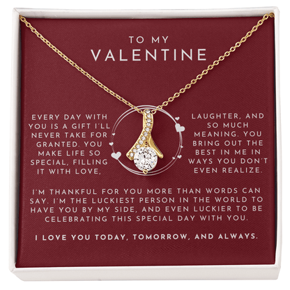 To My Valentine Necklace | Red Hearts