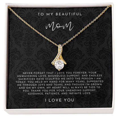 To My Beautiful Mom Necklace