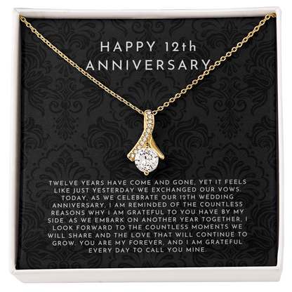 12 Year Anniversary Gift, 12th Anniversary Gift For Wife