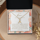 Mom Wedding Day Necklace | Forever Your Girl Peachy Floral