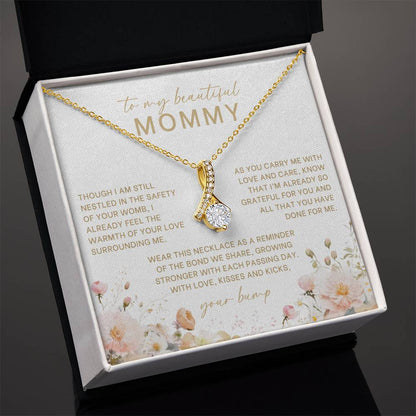 Blush Floral From The Bump Mom Necklace