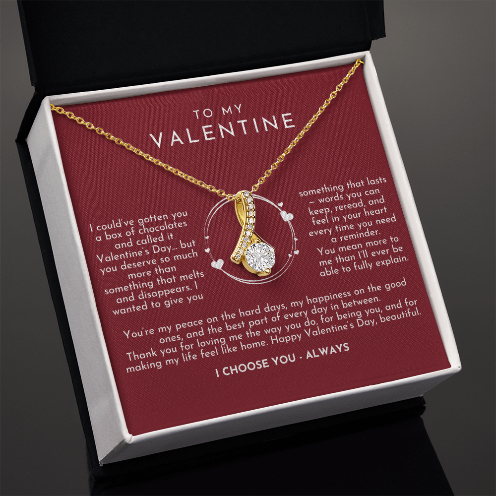 To My Valentine Necklace | Red Hearts