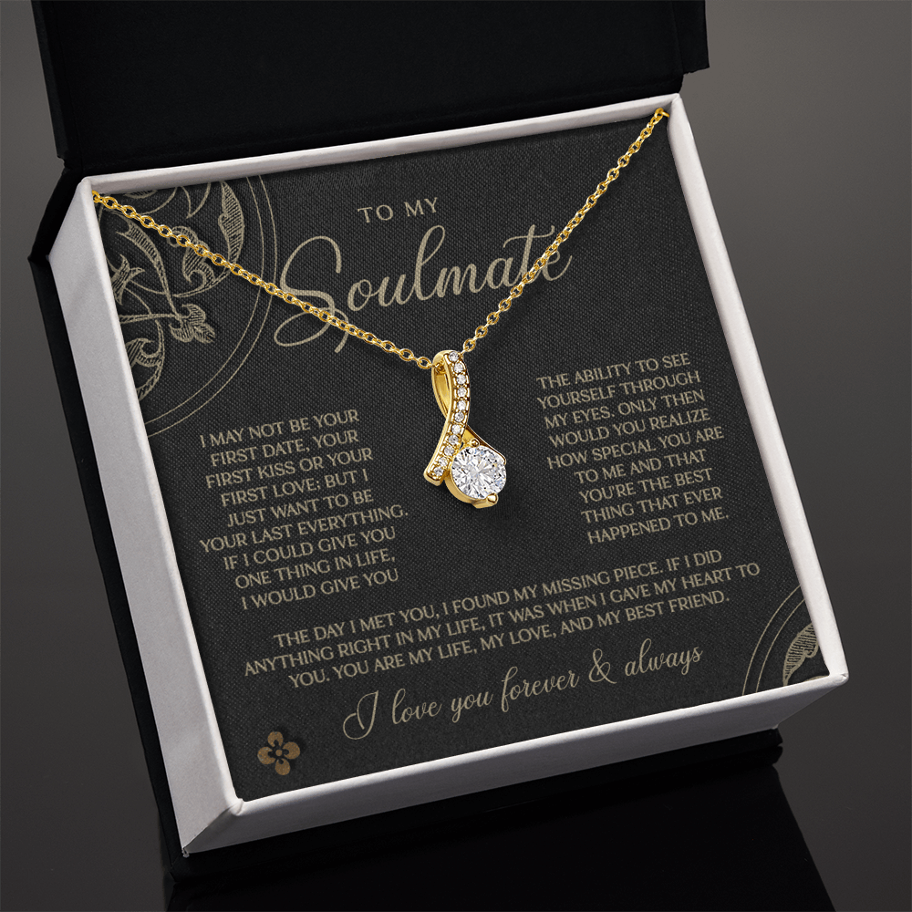 Gold & Black Forever Soulmate Necklace