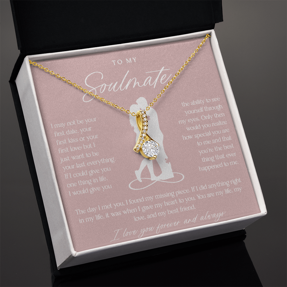Blush Pink Missing Piece Soulmate Necklace