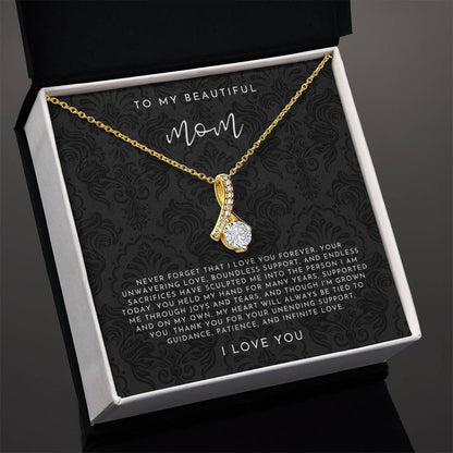 To My Beautiful Mom Necklace