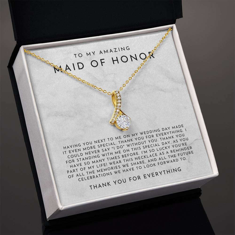 To My Amazing Maid Of Honor Gift Necklace