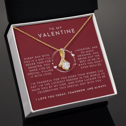 To My Valentine Necklace | Red Hearts