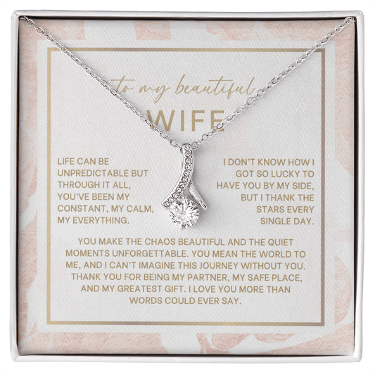 To My Beautiful Wife - Alluring Beauty Necklace