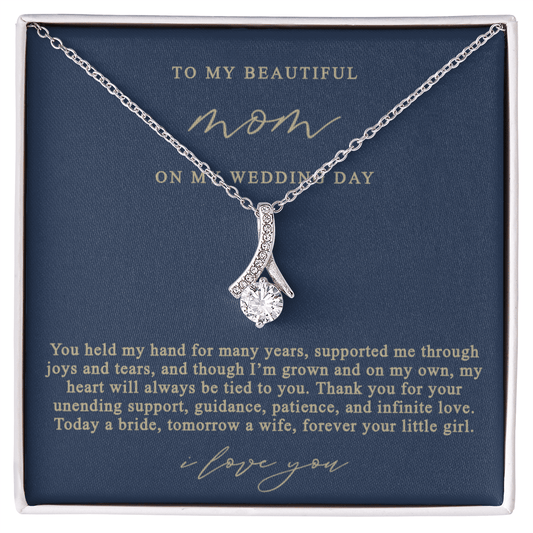 Mother of the Bride Necklace | Mom Navy and Gold