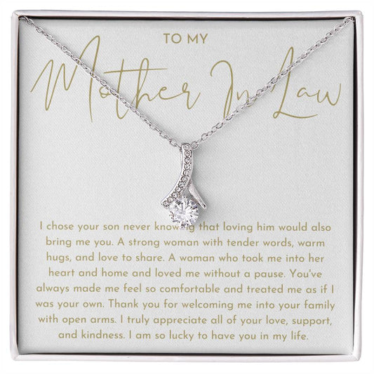 Mother In Law Gift (I Chose Your Son) Alluring Beauty Necklace - Heartfelt Collection