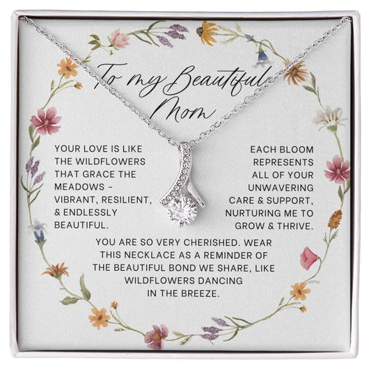 Wildflower Wreath Beautiful Mom Necklace