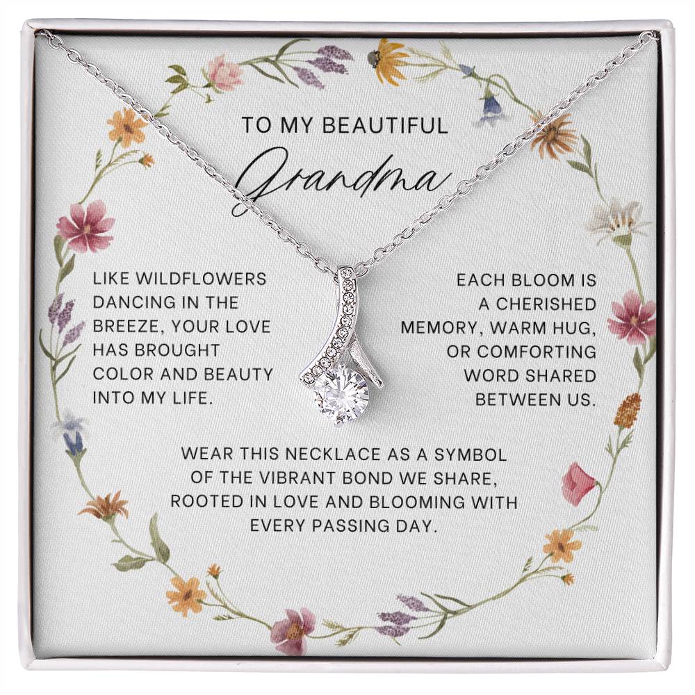 Wildflower Wreath Beautiful Grandma Necklace