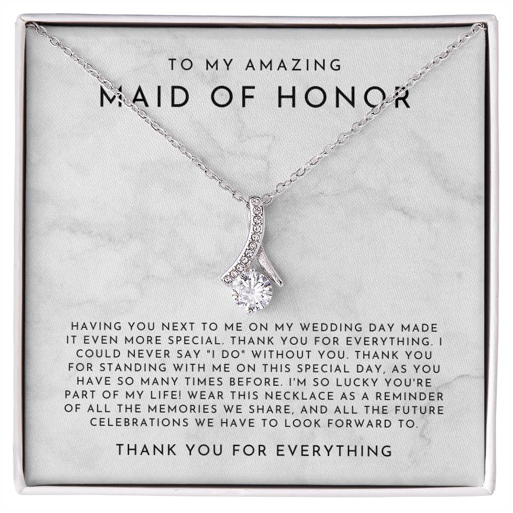 To My Amazing Maid Of Honor Gift Necklace