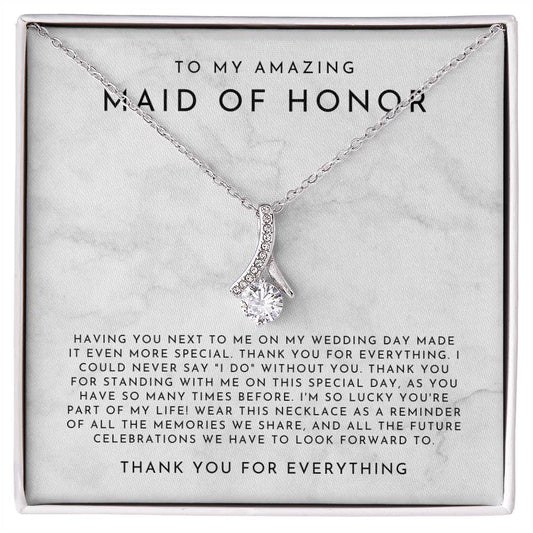 To My Amazing Maid Of Honor Gift Necklace