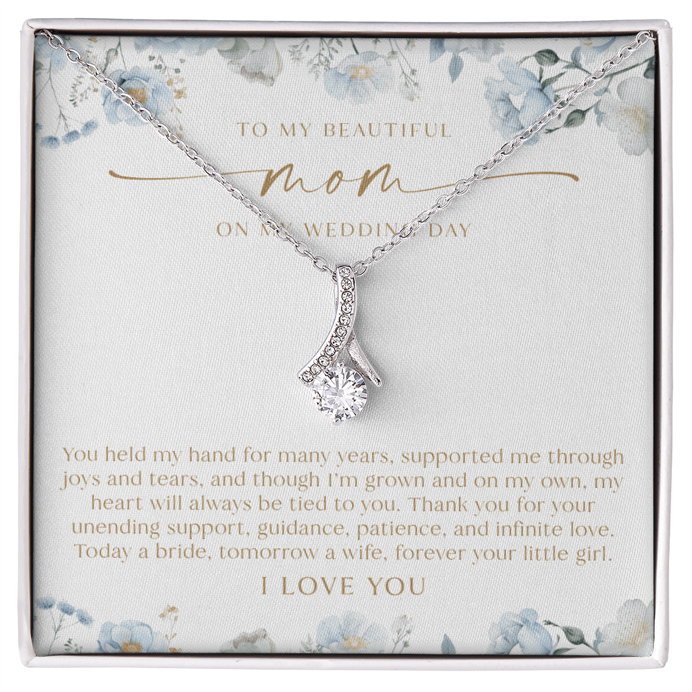 Mother of the Bride Necklace | Dusty Blue Floral