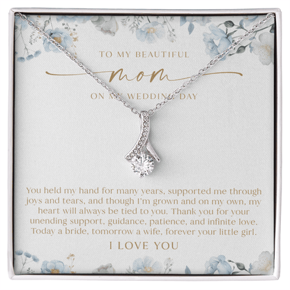 Mother of the Bride Necklace | Dusty Blue Floral