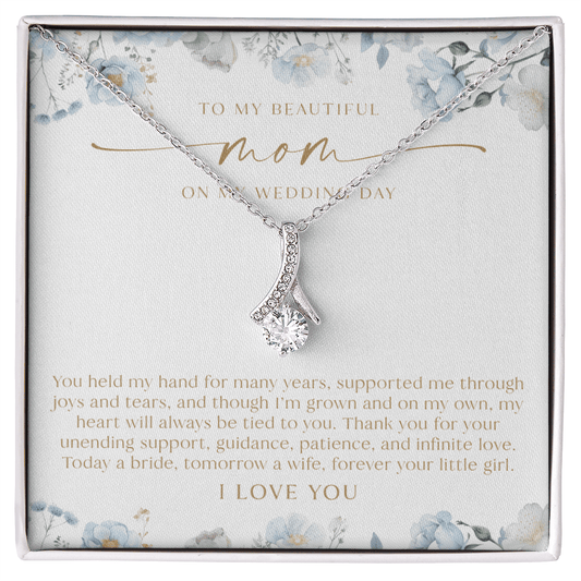 Mother of the Bride Necklace | Dusty Blue Floral