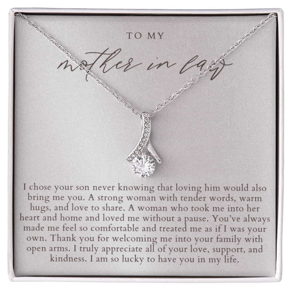 To My Mother In Law Necklace | Elegant Pearlescence