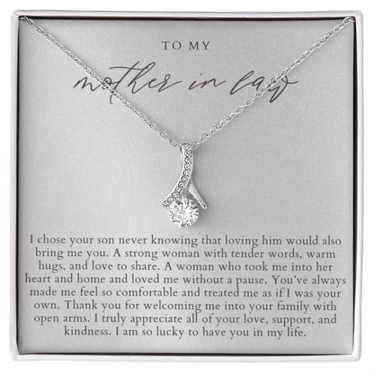To My Mother In Law Necklace | Elegant Pearlescence