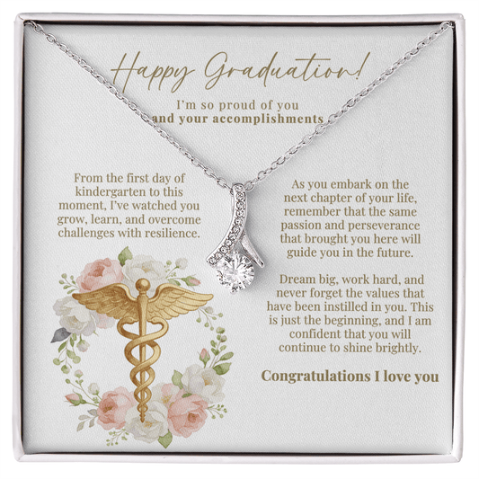 Medical Happy Graduation Necklace | Blush Floral