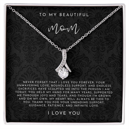 To My Beautiful Mom Necklace