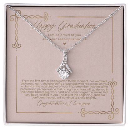 Happy Graduation Necklace | Blush and Gold