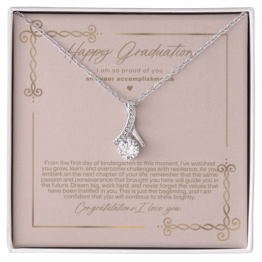Happy Graduation Necklace | Blush and Gold