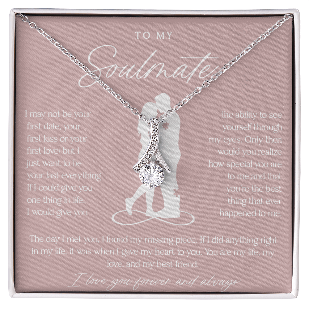 Blush Pink Missing Piece Soulmate Necklace