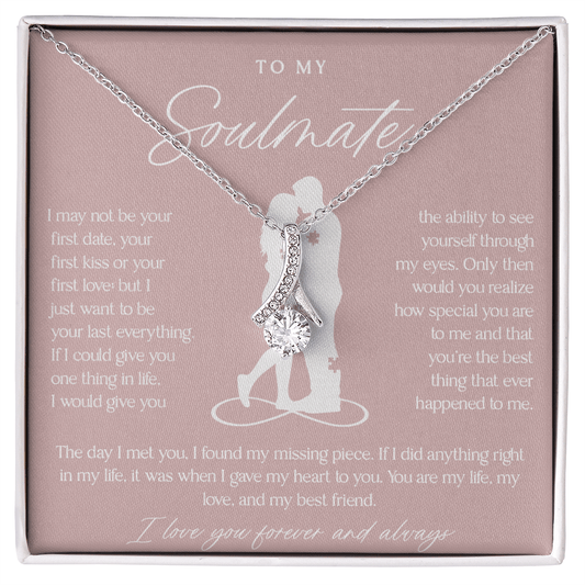 Blush Pink Missing Piece Soulmate Necklace