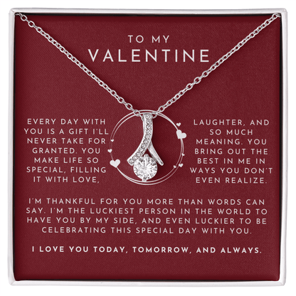To My Valentine Necklace | Red Hearts