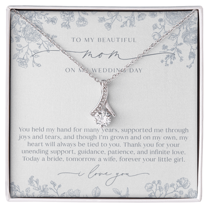 Mother of the Bride Necklace | Dusty Blue Chinoiserie Floral