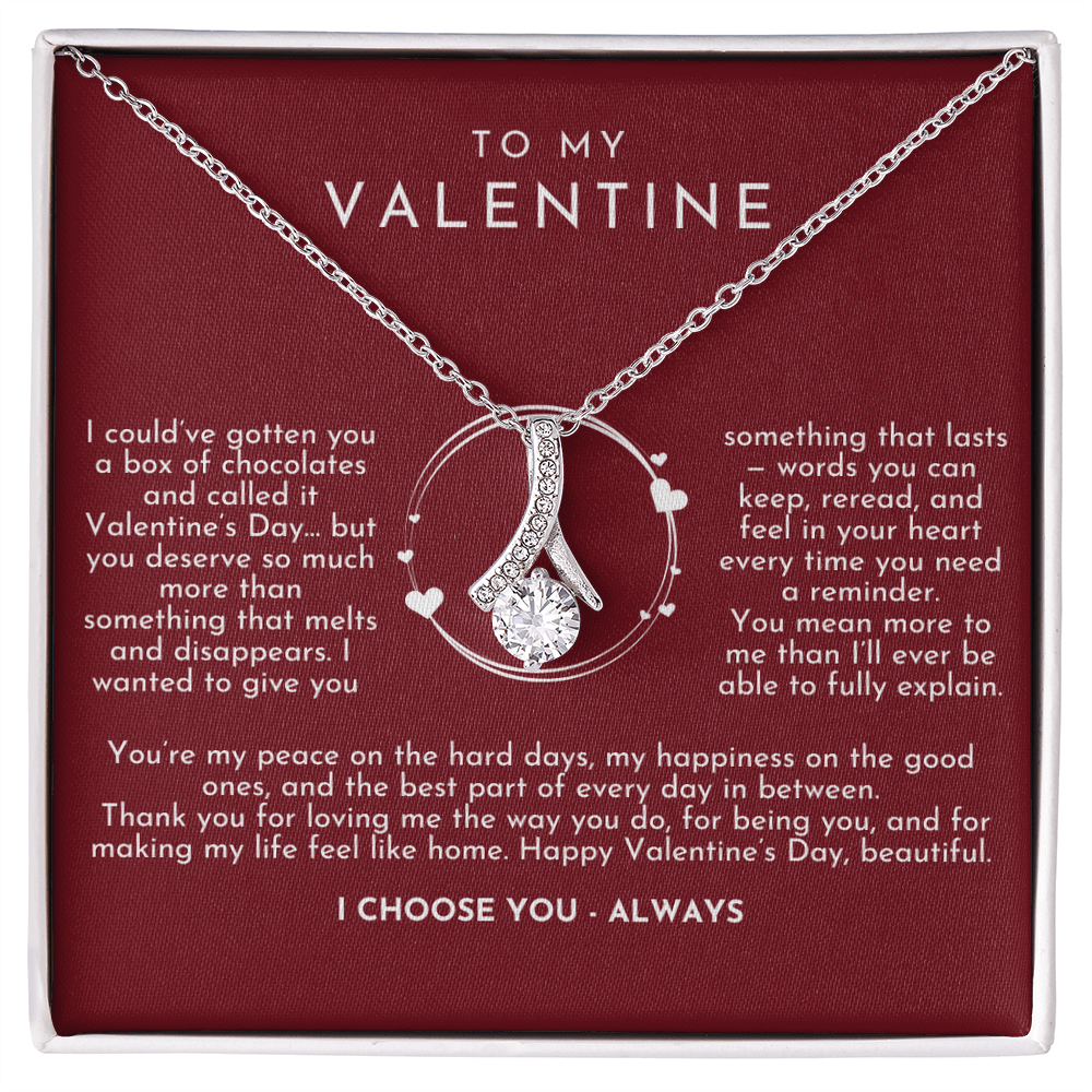 To My Valentine Necklace | Red Hearts