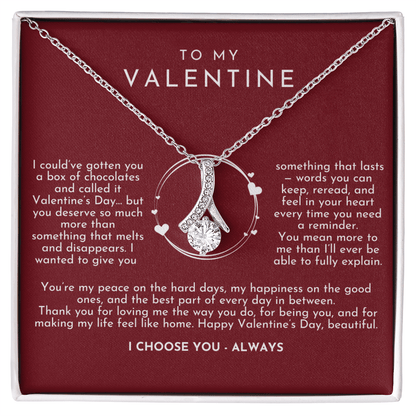 To My Valentine Necklace | Red Hearts