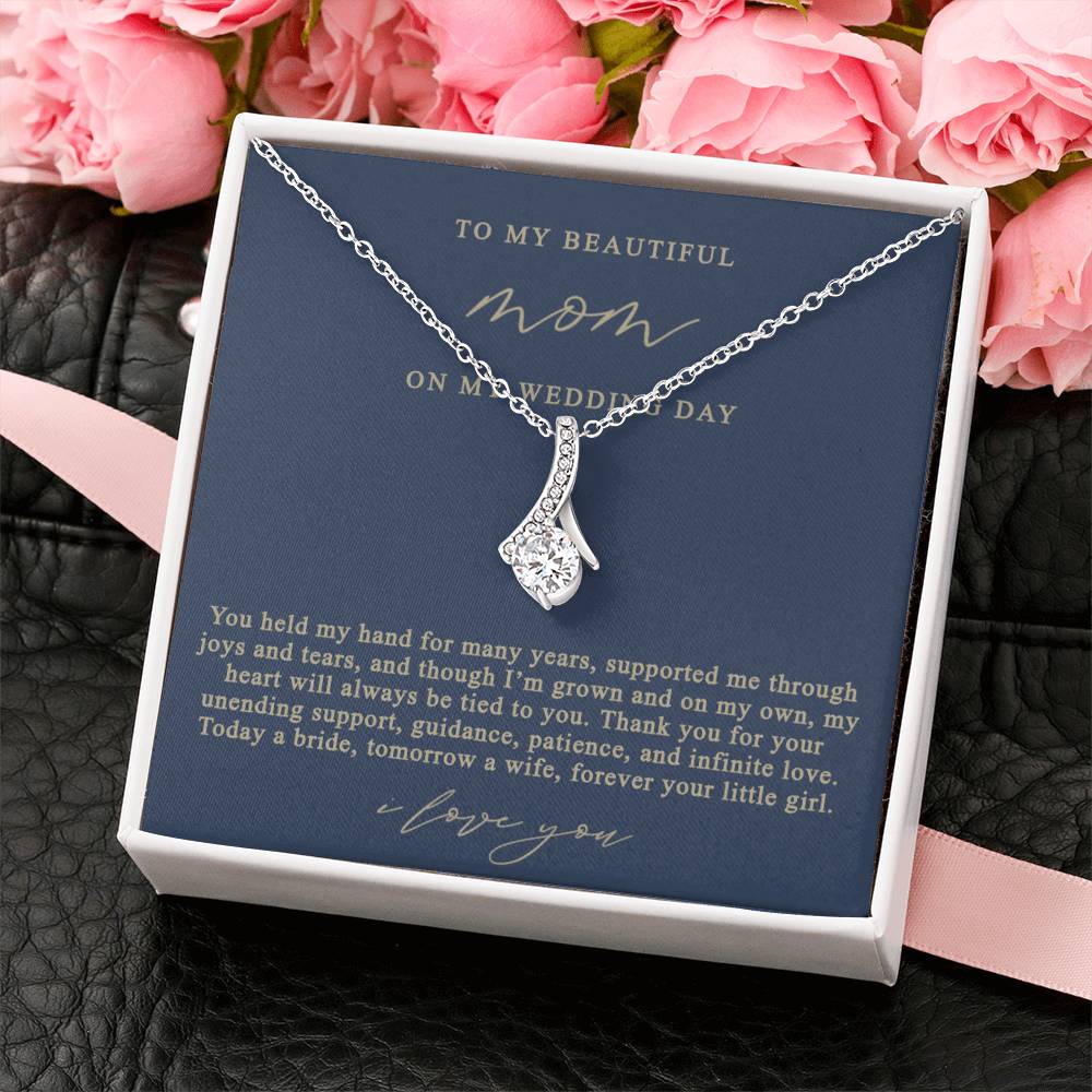 Mother of the Bride Necklace | Mom Navy and Gold