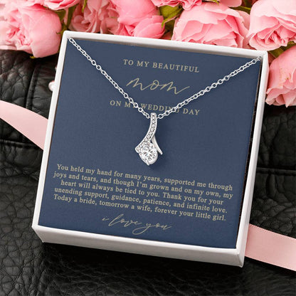 Mother of the Bride Necklace | Mom Navy and Gold