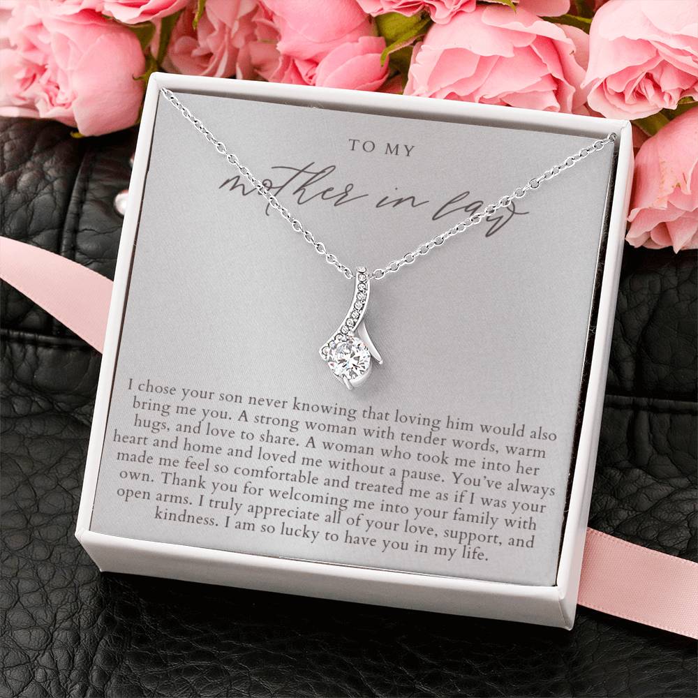 To My Mother In Law Necklace | Elegant Pearlescence