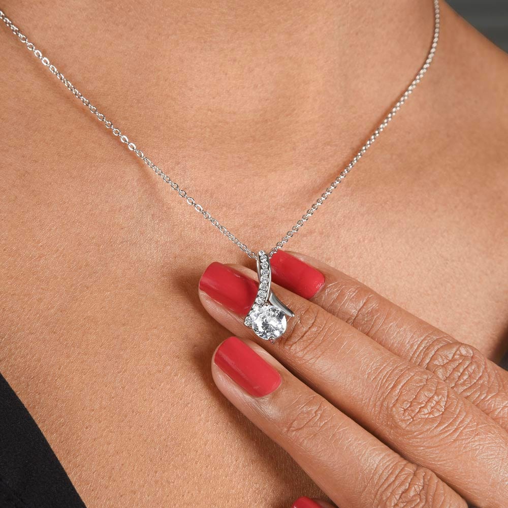 Mother Of The Bride Gift (You Held My Hand) Alluring Beauty Necklace - Eternal Bond Collection