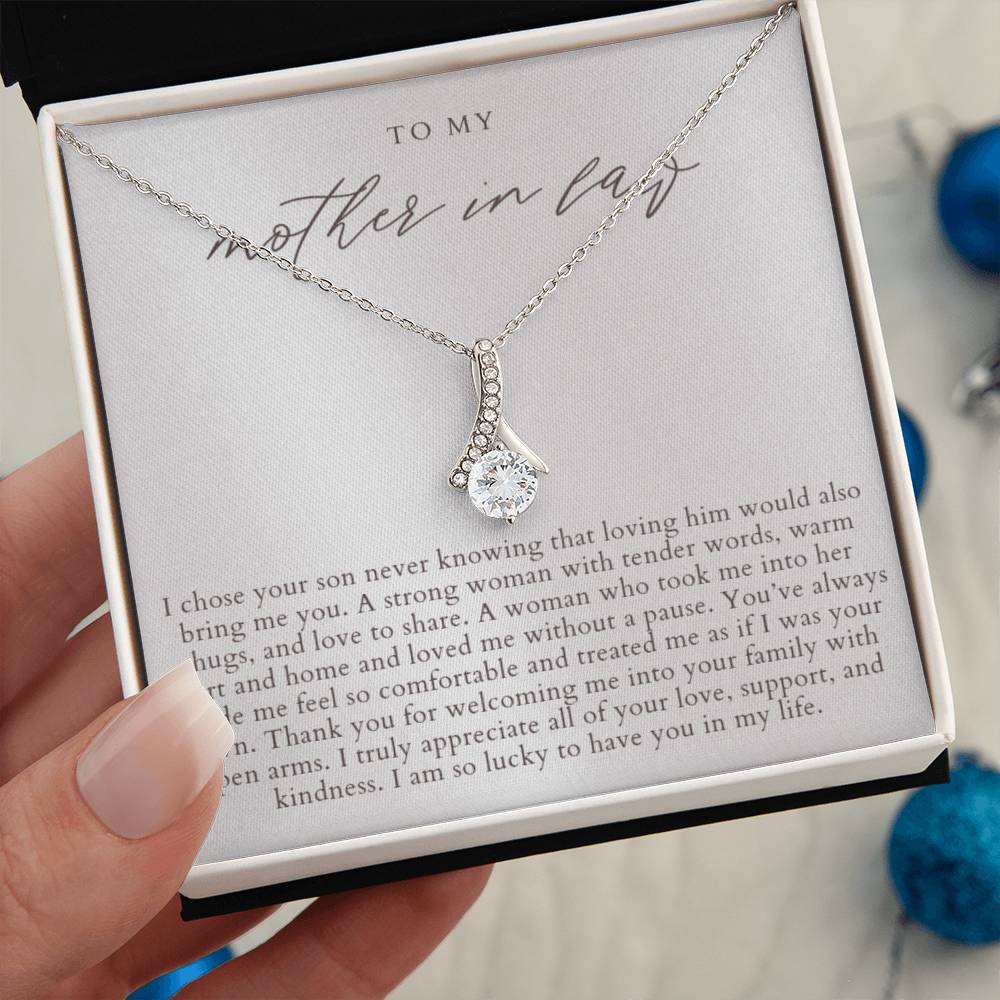 To My Mother In Law Necklace | Elegant Pearlescence