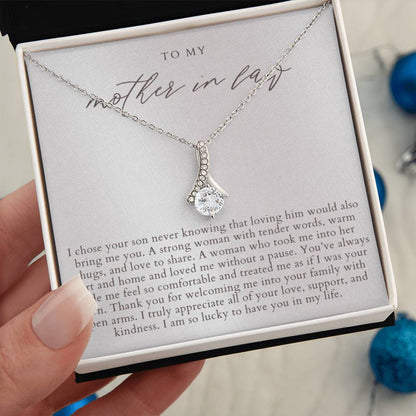To My Mother In Law Necklace | Elegant Pearlescence