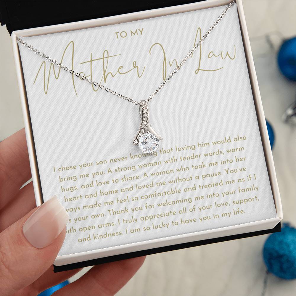 Mother In Law Gift (I Chose Your Son) Alluring Beauty Necklace - Heartfelt Collection