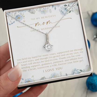 Mother of the Bride Necklace | Dusty Blue Floral
