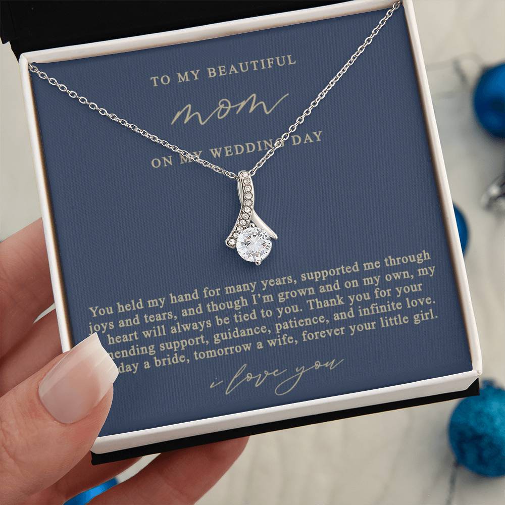 Mother of the Bride Necklace | Mom Navy and Gold