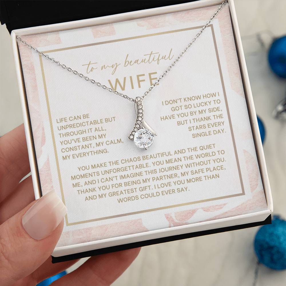 To My Beautiful Wife - Alluring Beauty Necklace