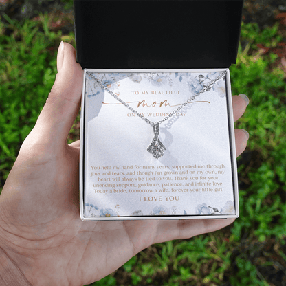 Mother of the Bride Necklace | Dusty Blue Floral